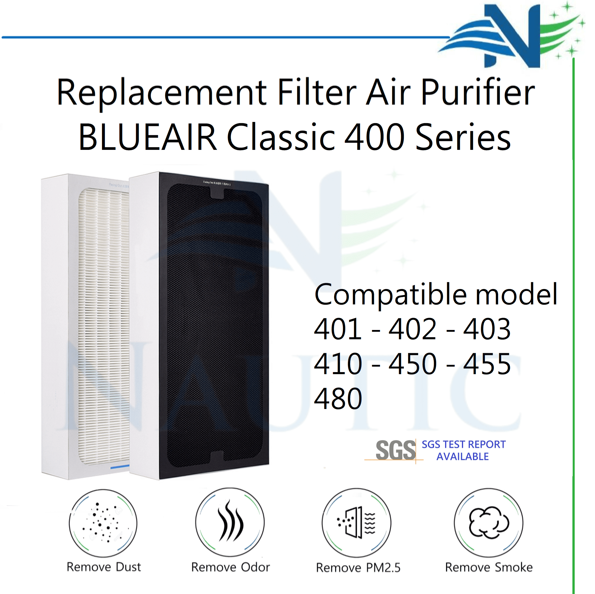 NAUTIC HEPA Blueair 400 series Air Purifier 403 405 401 402 410 450E 480i 405 490i